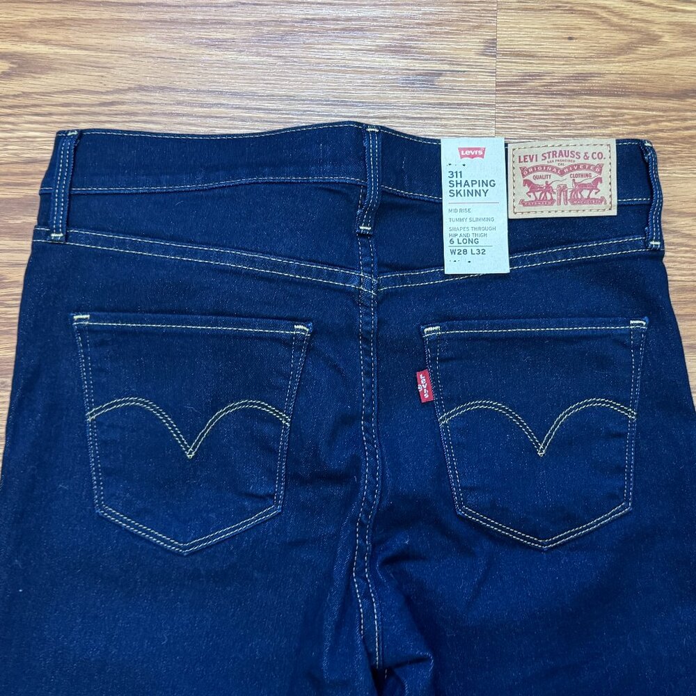 NWT Levi's 311 Shaping Skinny Dark Wash Jeans - Picture 4 of 9